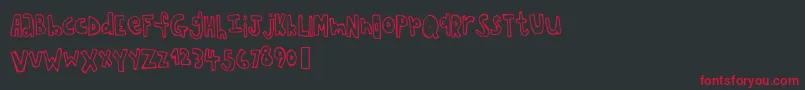 Chopstickfont Font – Red Fonts on Black Background