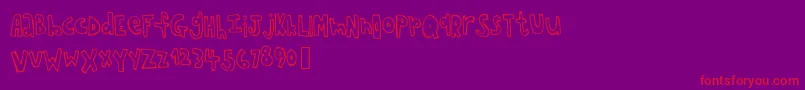 Chopstickfont Font – Red Fonts on Purple Background