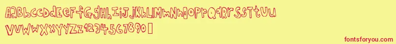 Chopstickfont Font – Red Fonts on Yellow Background