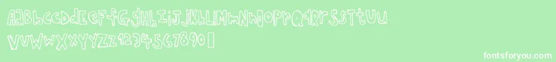 Шрифт Chopstickfont – белые шрифты на зелёном фоне