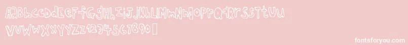 Шрифт Chopstickfont – белые шрифты на розовом фоне