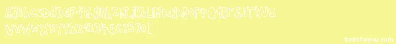 Chopstickfont Font – White Fonts on Yellow Background