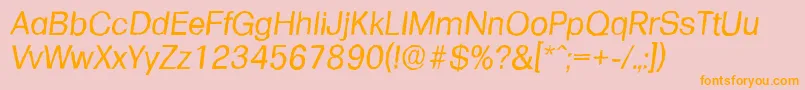 FormulaantiqueItalic Font – Orange Fonts on Pink Background