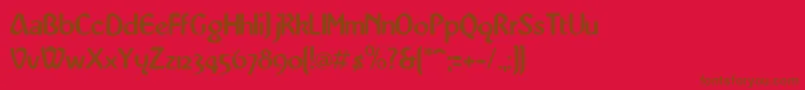 AbbeyMedium Font – Brown Fonts on Red Background