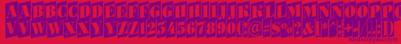 ABodoniortonrttlcmup Font – Purple Fonts on Red Background