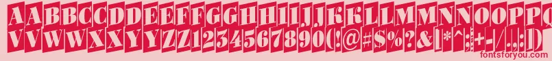 ABodoniortonrttlcmup Font – Red Fonts on Pink Background