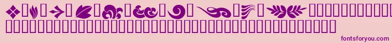 KrSimpleFleur Font – Purple Fonts on Pink Background