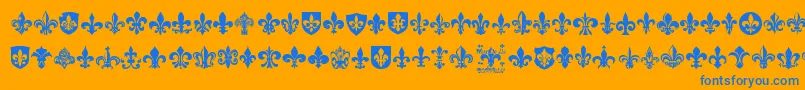Lisätietoja FleurDeLis-fontista FleurDeLis-fontti – siniset fontit oranssilla taustalla