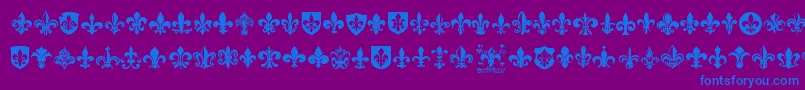 Police FleurDeLis – polices bleues sur fond violet