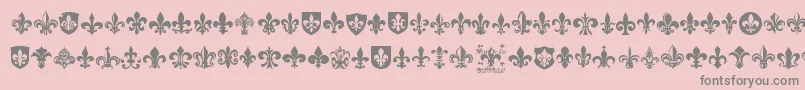 Lisätietoja FleurDeLis-fontista FleurDeLis-fontti – harmaat kirjasimet vaaleanpunaisella taustalla