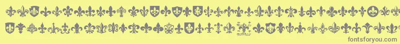 Saiba mais sobre a fonte FleurDeLis Fonte FleurDeLis – fontes cinzas em um fundo amarelo