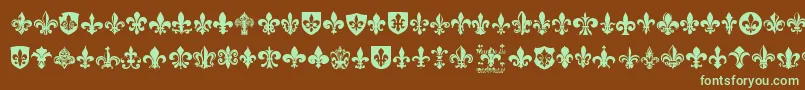 More about FleurDeLis Font FleurDeLis Font – Green Fonts on Brown Background
