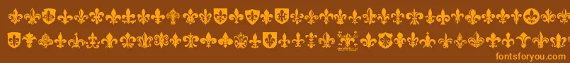 FleurDeLis Font – Orange Fonts on Brown Background