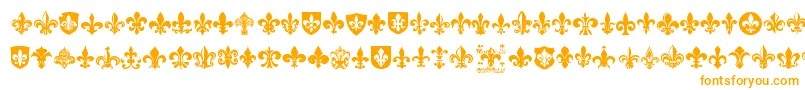 Police FleurDeLis – polices orange sur fond blanc