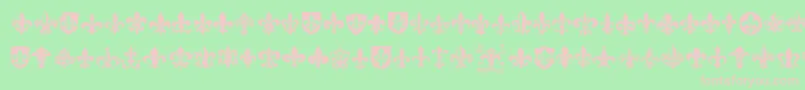 FleurDeLis Font – Pink Fonts on Green Background