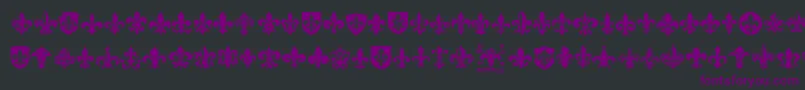 Шрифт FleurDeLis – фиолетовые шрифты на чёрном фоне