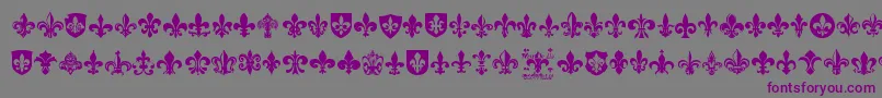 FleurDeLis Font – Purple Fonts on Gray Background