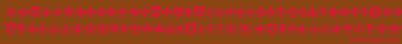 FleurDeLis Font – Red Fonts on Brown Background
