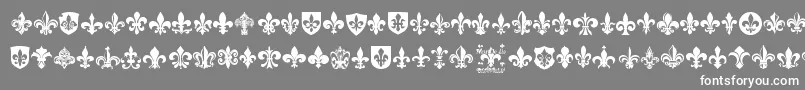More about FleurDeLis Font FleurDeLis Font – White Fonts on Gray Background