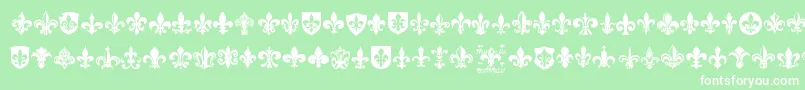 FleurDeLis Font – White Fonts on Green Background