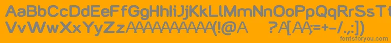 AlicioneDemo Font – Gray Fonts on Orange Background