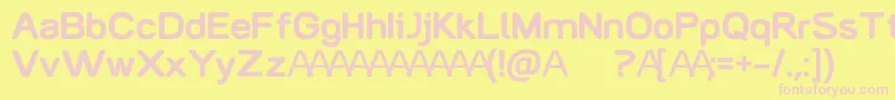 AlicioneDemo Font – Pink Fonts on Yellow Background