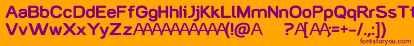 AlicioneDemo Font – Purple Fonts on Orange Background