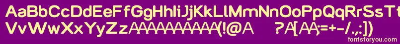 AlicioneDemo Font – Yellow Fonts on Purple Background