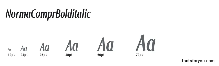 sizes of normacomprbolditalic font, normacomprbolditalic sizes