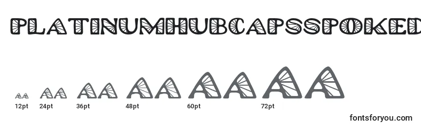 sizes of platinumhubcapsspoked font, platinumhubcapsspoked sizes