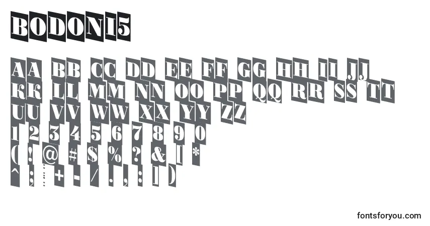 characters of bodoni5 font, letter of bodoni5 font, alphabet of  bodoni5 font