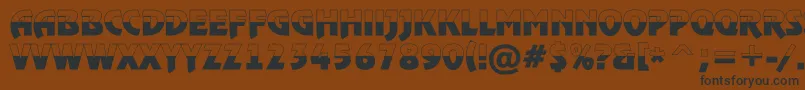 ARewindertitulbwBold-Schriftart – Schwarze Schriften auf braunem Hintergrund