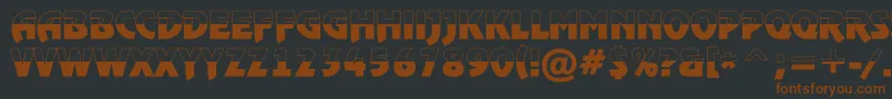 ARewindertitulbwBold-Schriftart – Braune Schriften auf schwarzem Hintergrund
