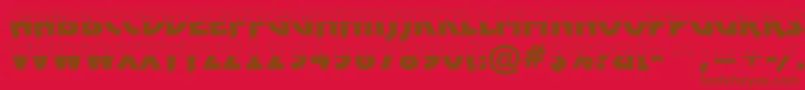 フォントARewindertitulbwBold – 赤い背景に茶色の文字