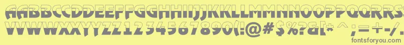 ARewindertitulbwBold Font – Gray Fonts on Yellow Background