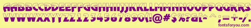 ARewindertitulbwBold Font – Purple Fonts on Yellow Background