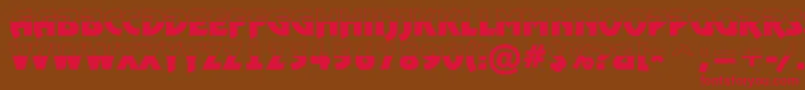 フォントARewindertitulbwBold – 赤い文字が茶色の背景にあります。