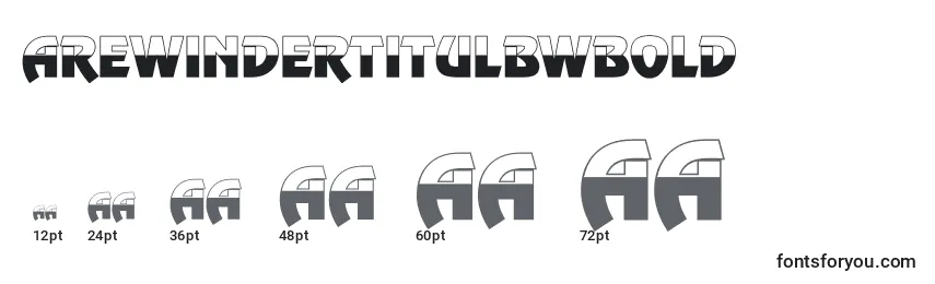 Размеры шрифта ARewindertitulbwBold