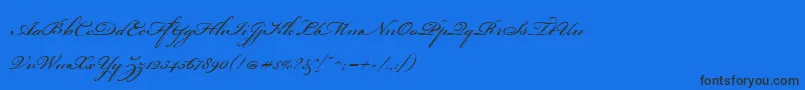 More about BickhamScriptOne Font BickhamScriptOne Font – Black Fonts on Blue Background