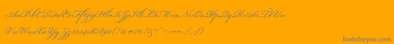 En savoir plus sur la police BickhamScriptOne Police BickhamScriptOne – polices grises sur fond orange