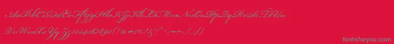 fuente BickhamScriptOne – Fuentes Grises Sobre Fondo Rojo