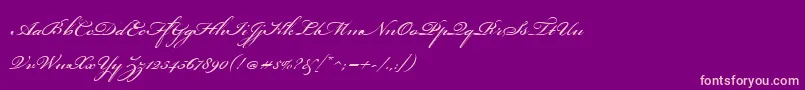 Подробнее о шрифте BickhamScriptOne Шрифт BickhamScriptOne – розовые шрифты на фиолетовом фоне