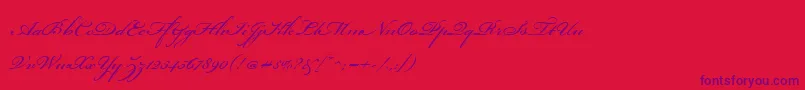 fuente BickhamScriptOne – Fuentes Moradas Sobre Fondo Rojo