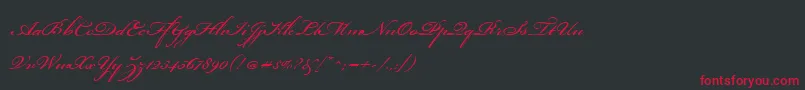 BickhamScriptOne Font – Red Fonts on Black Background