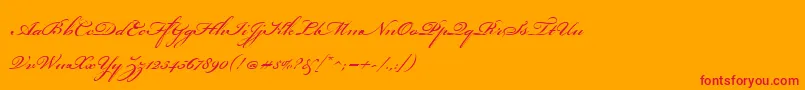 Шрифт BickhamScriptOne – красные шрифты на оранжевом фоне