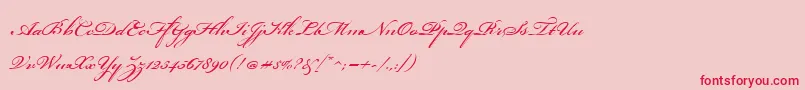 BickhamScriptOne-Schriftart – Rote Schriften auf rosa Hintergrund
