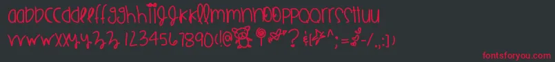 Jumborings Font – Red Fonts on Black Background