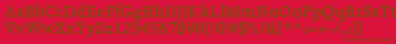 R651RomanBold Font – Brown Fonts on Red Background