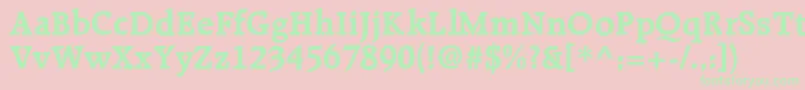 R651RomanBold Font – Green Fonts on Pink Background