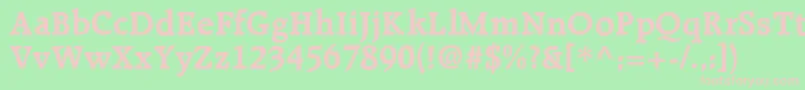 R651RomanBold Font – Pink Fonts on Green Background